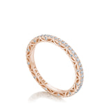 French Pavé Diamond Wedding Band