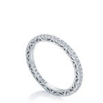 French Pavé Diamond Wedding Band
