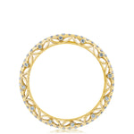 French Pavé Diamond Wedding Band