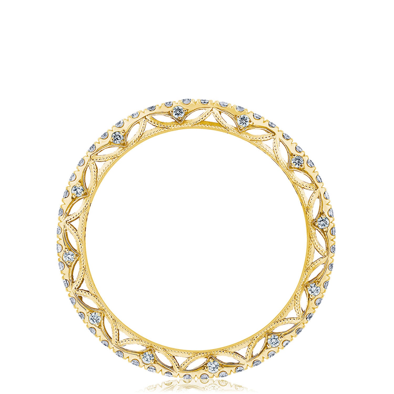 French Pavé Diamond Wedding Band