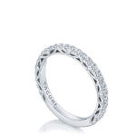 French Pavé Diamond Wedding Band
