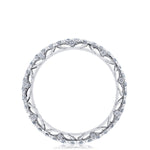 French Pavé Diamond Wedding Band