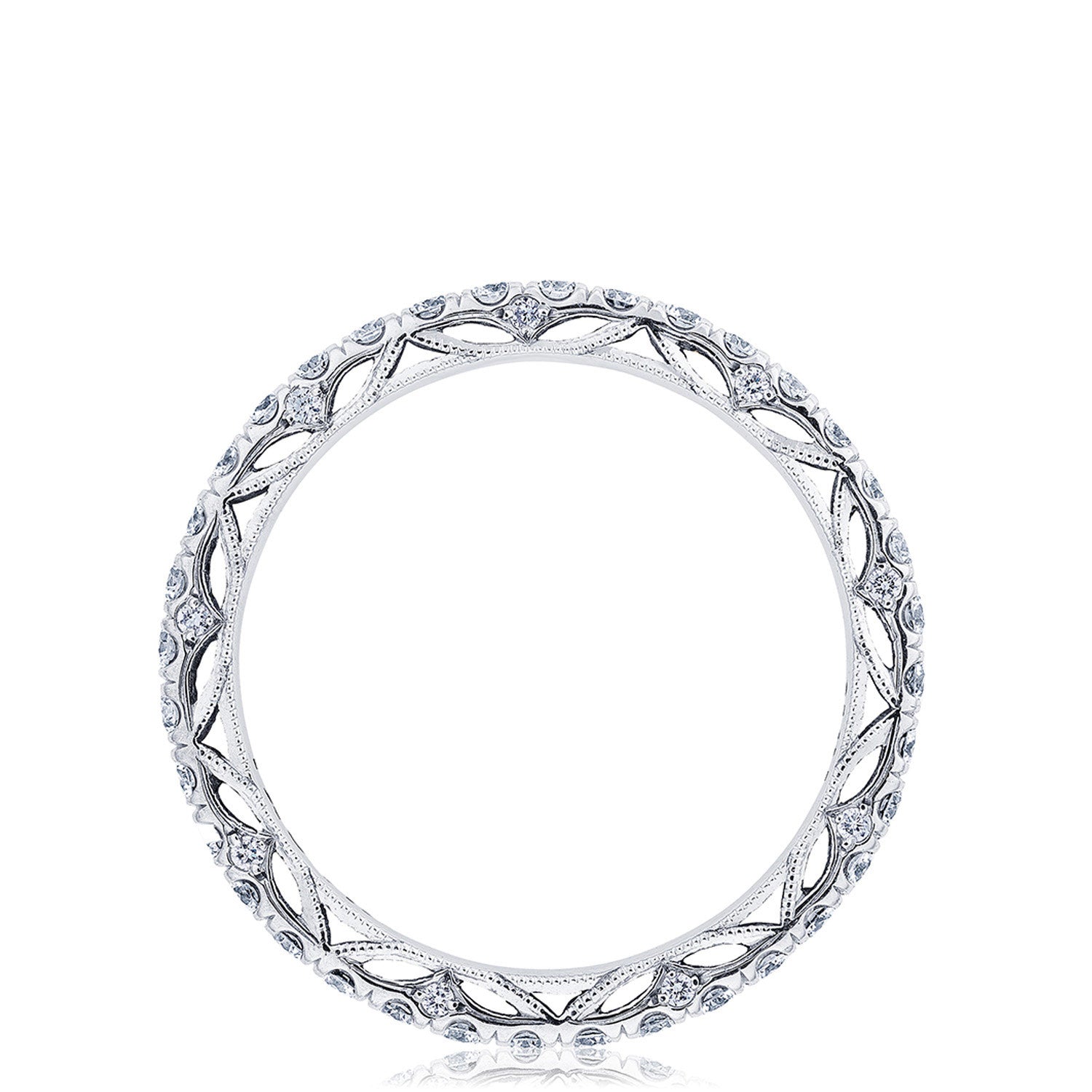 French Pavé Diamond Wedding Band
