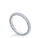 French Pavé Diamond Wedding Band