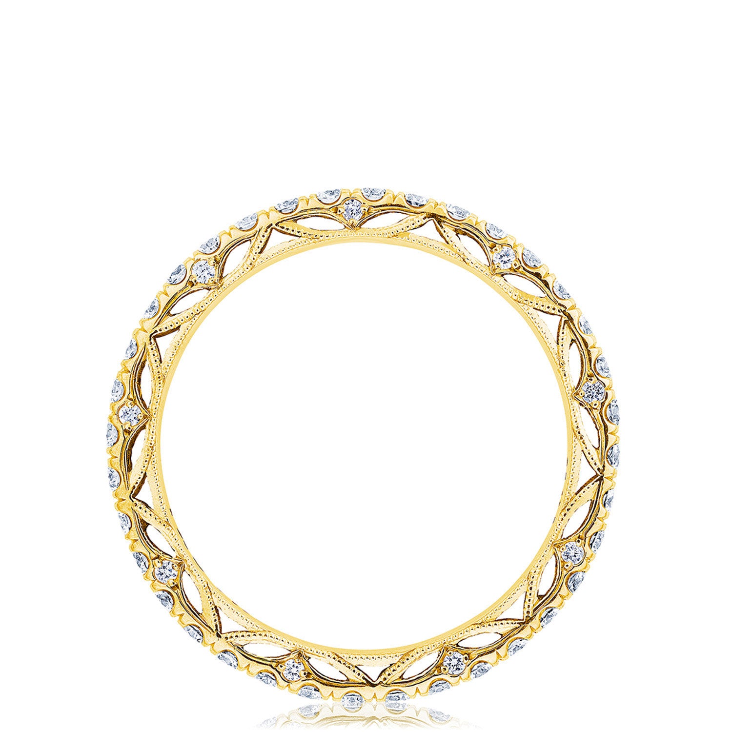 French Pavé Diamond Wedding Band