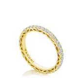 French Pavé Diamond Wedding Band
