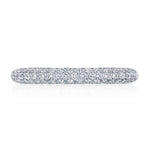 Triple Row Pavé Wedding Band