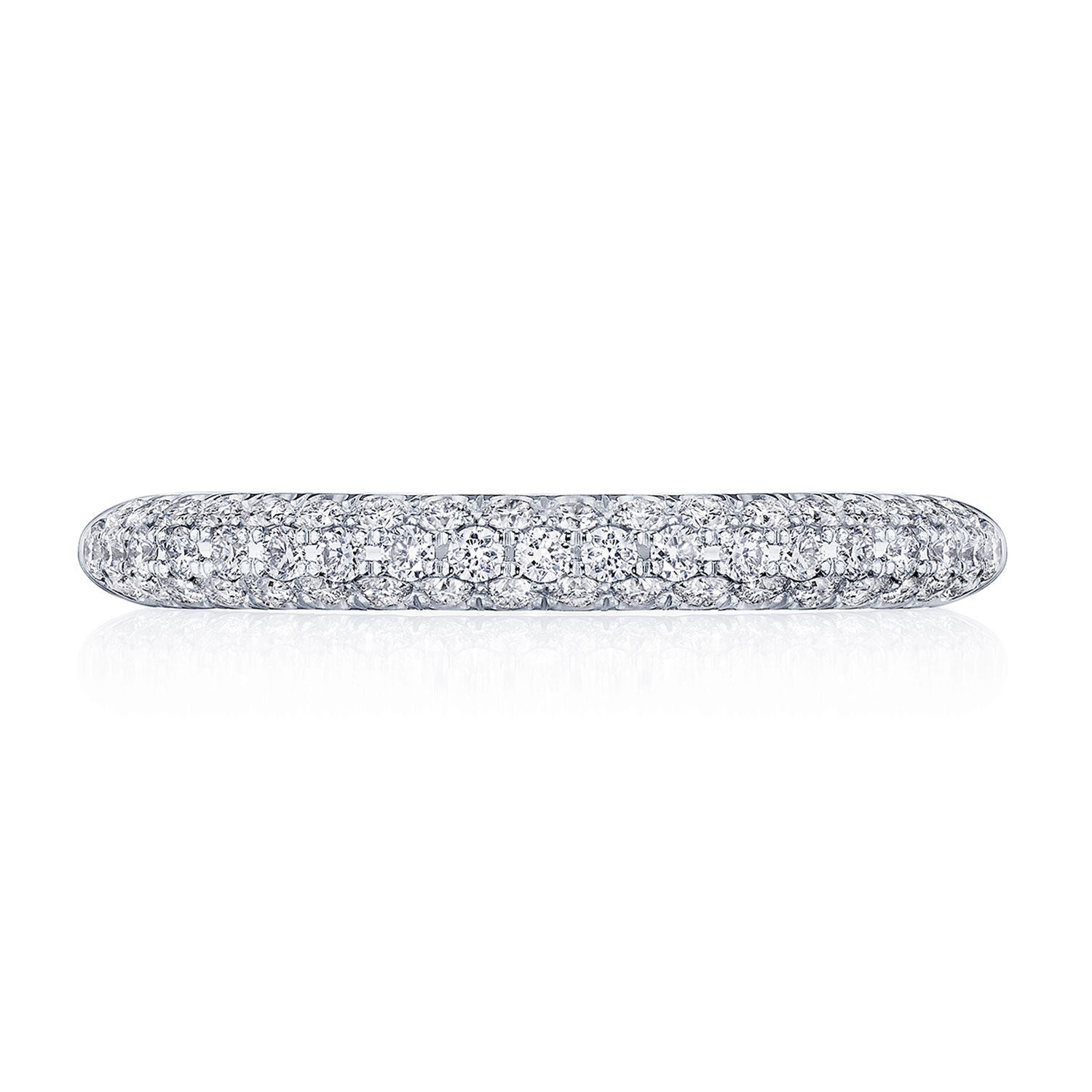 Triple Row Pavé Wedding Band