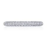 Triple Row Pavé Wedding Band
