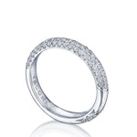 Triple Row Pavé Wedding Band