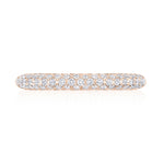 Triple Row Pavé Wedding Band