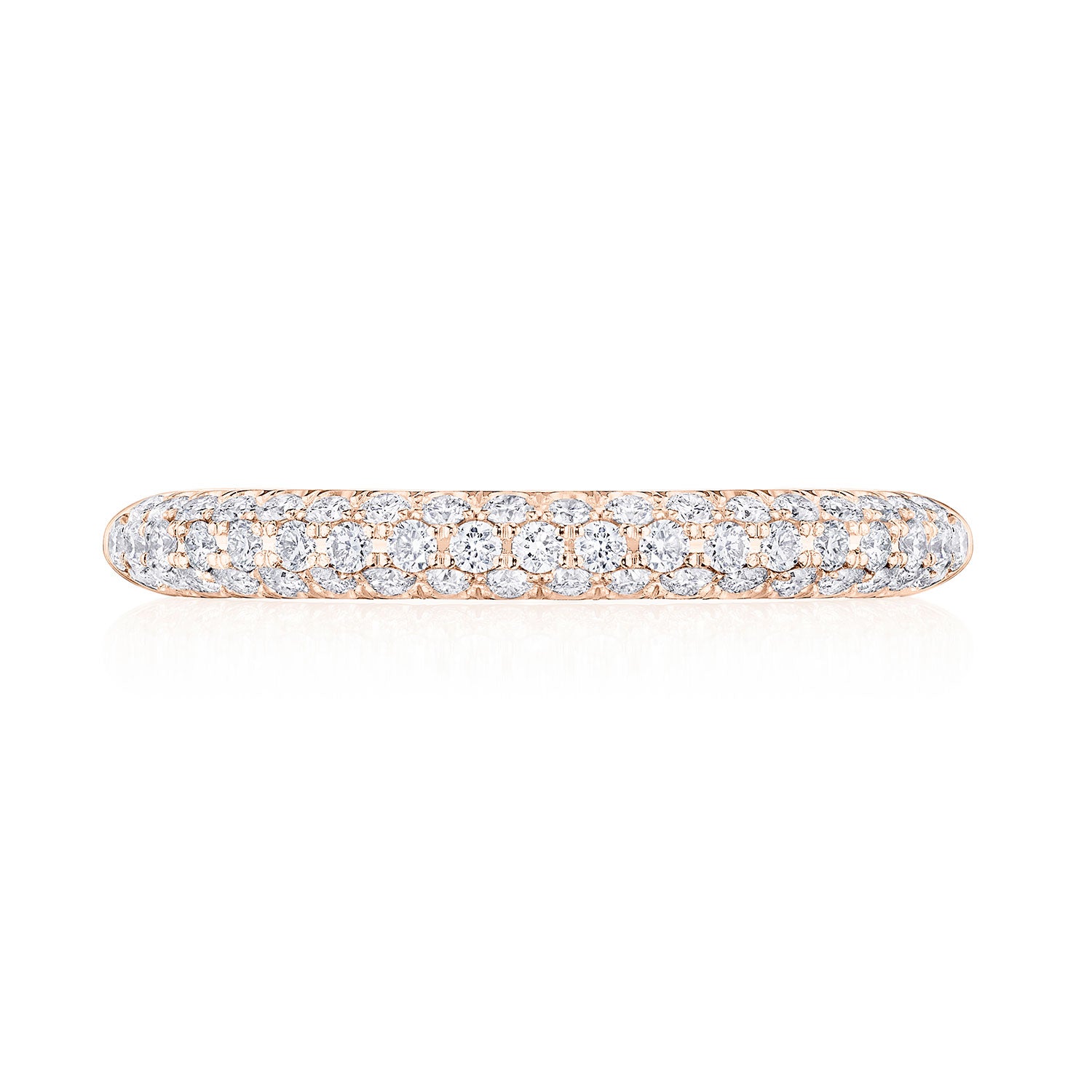 Triple Row Pavé Wedding Band