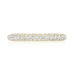 Triple Row Pavé Wedding Band