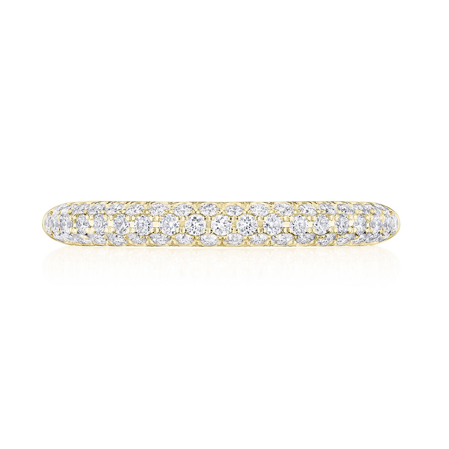 Triple Row Pavé Wedding Band