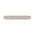 Triple Row Pavé Wedding Band
