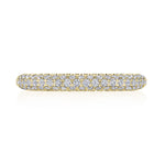 Triple Row Pavé Wedding Band