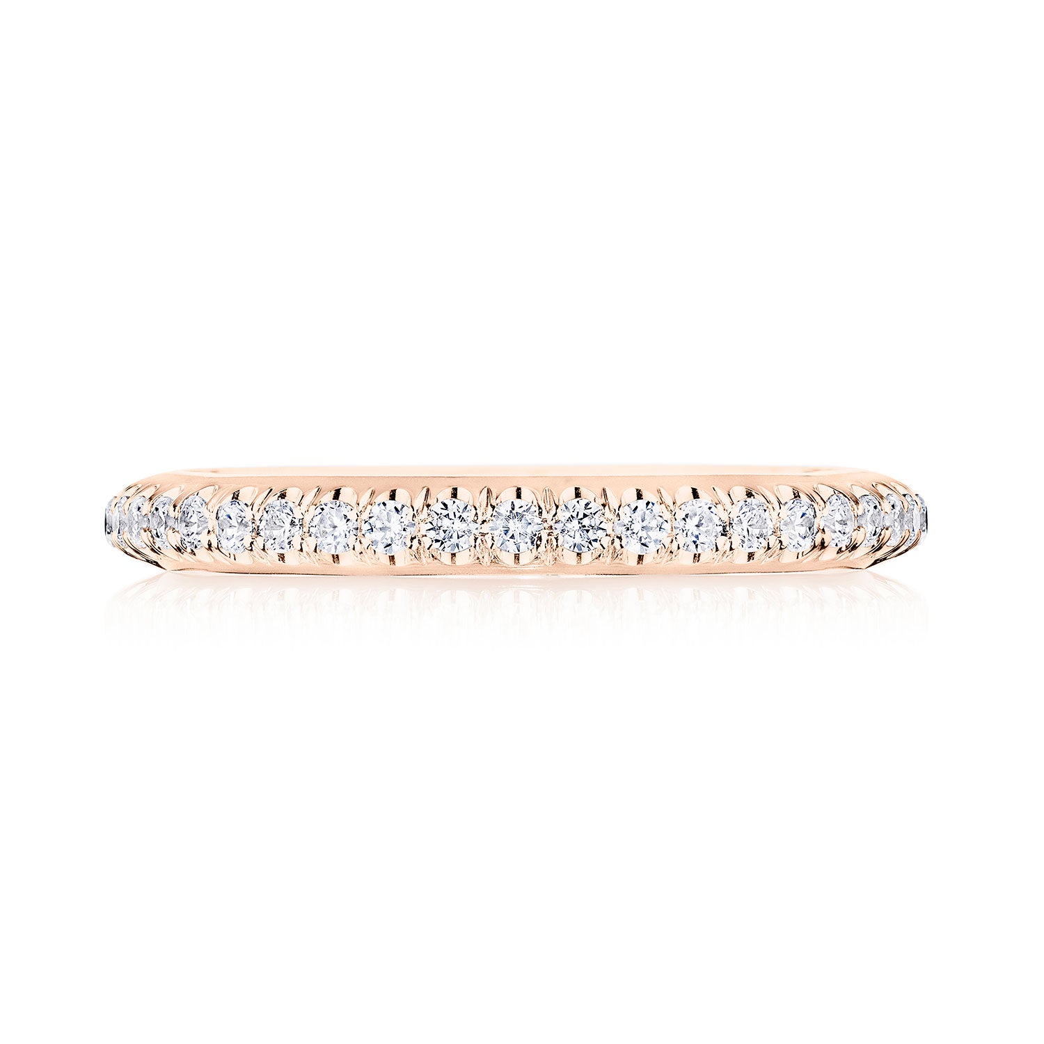 Single Row Pavé Wedding Band