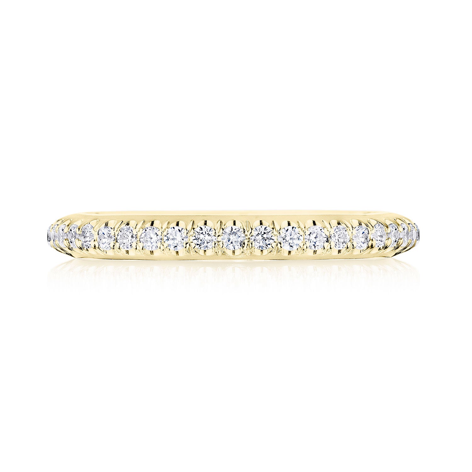 Single Row Pavé Wedding Band