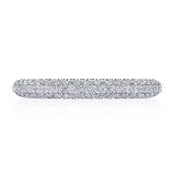 Triple Row Pavé Wedding Band