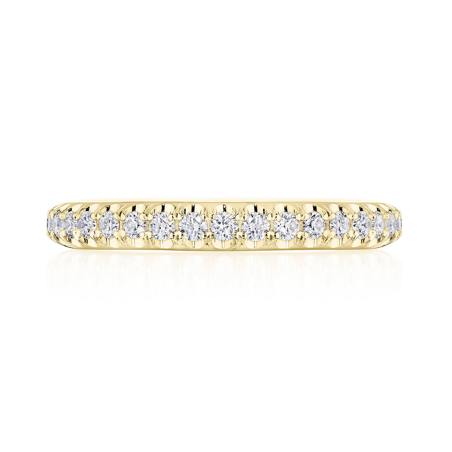 Single Row Pavé Wedding Band