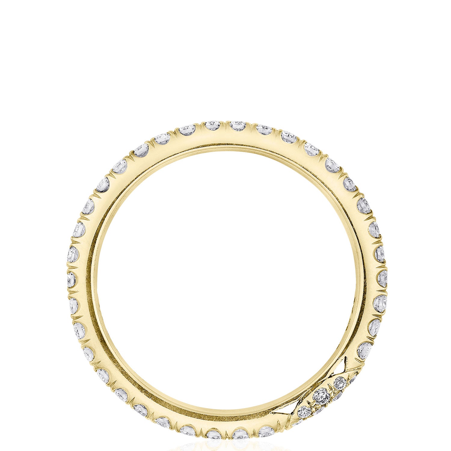 Single Row Pavé Wedding Band