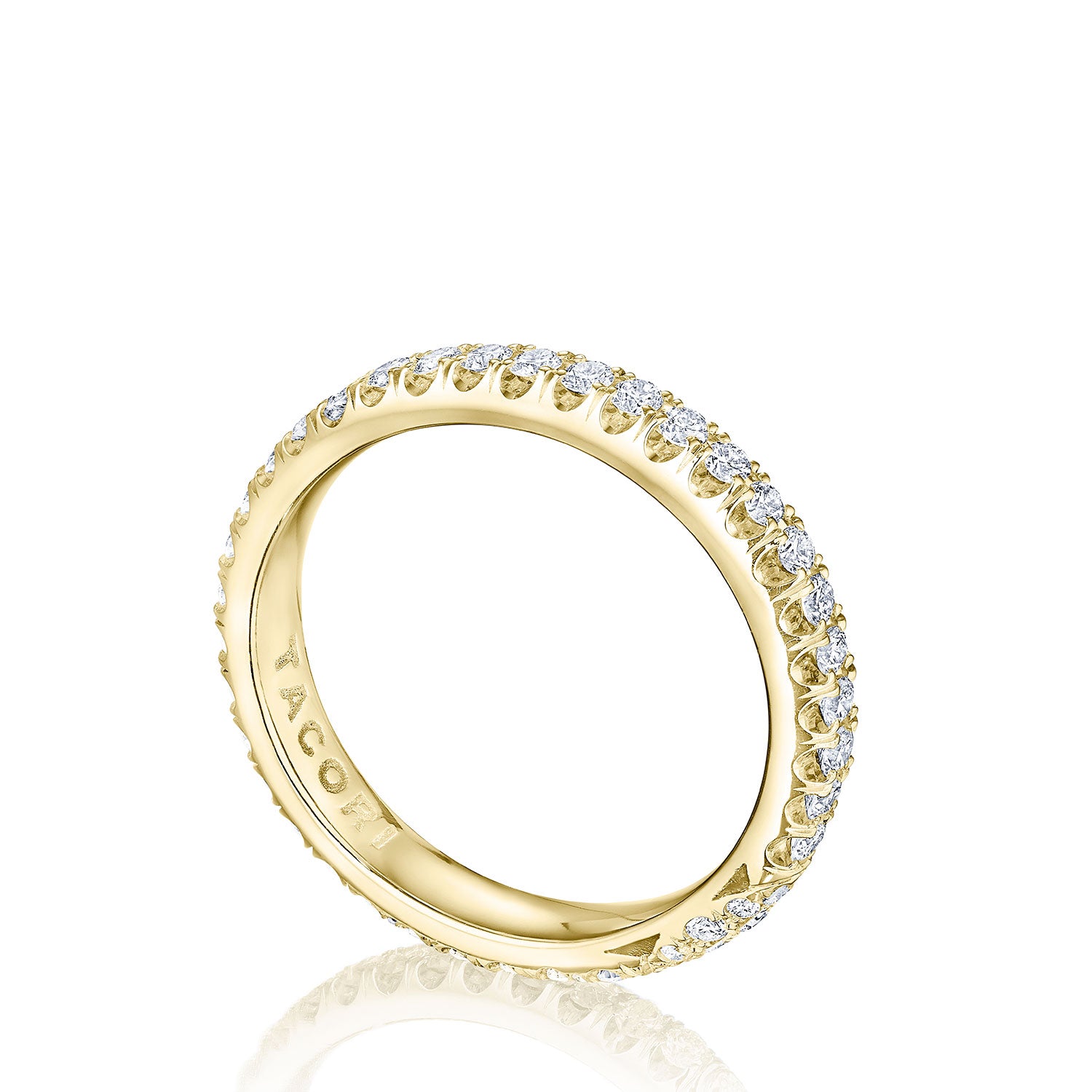 Single Row Pavé Wedding Band