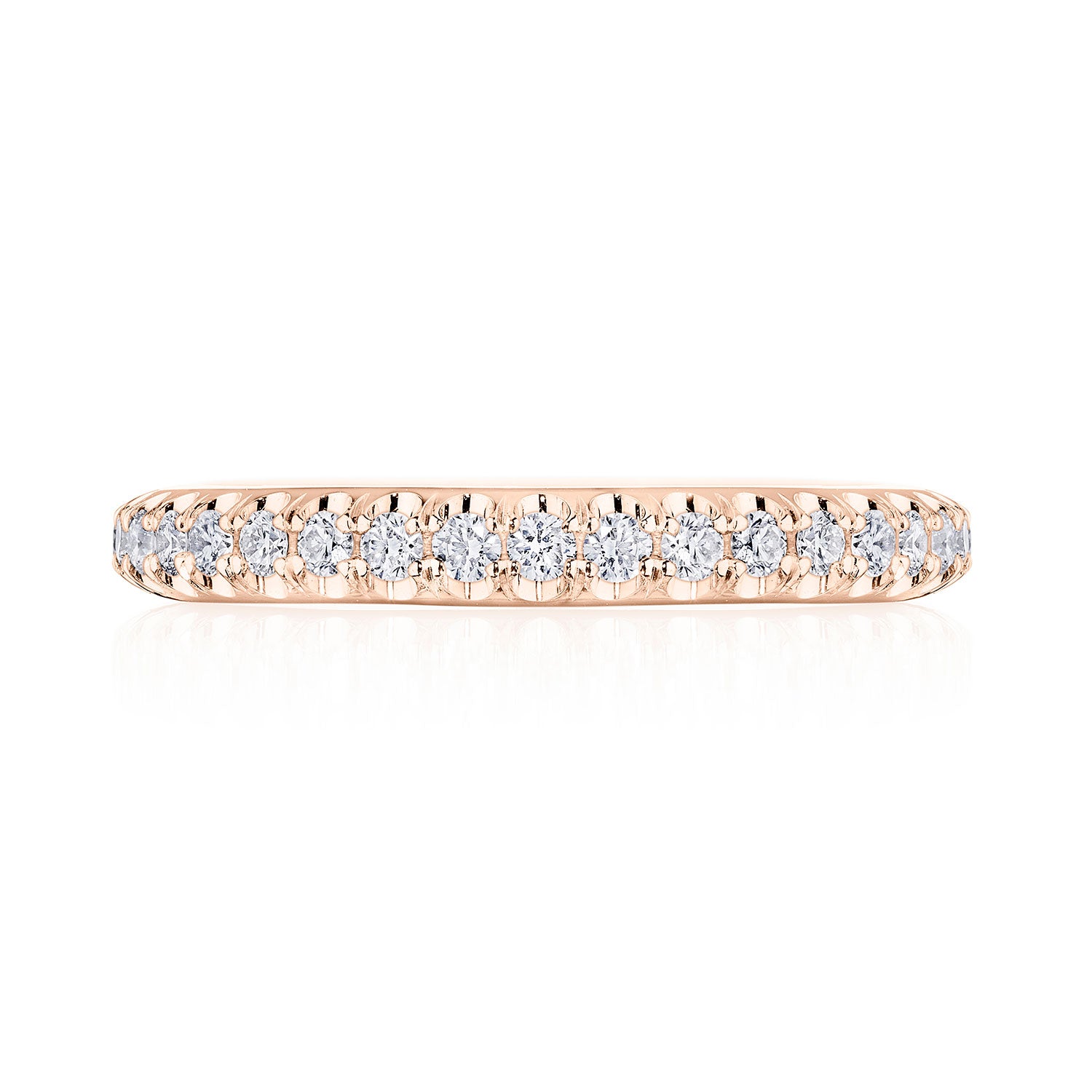 Single Row Pavé Wedding Band