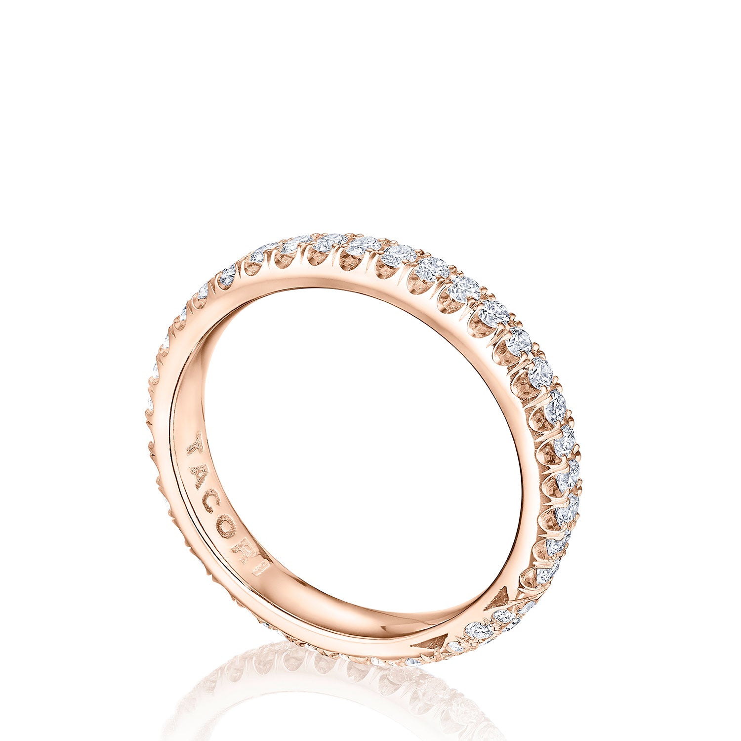 Single Row Pavé Wedding Band