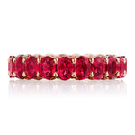 Oval Cut Ruby Eternity Band