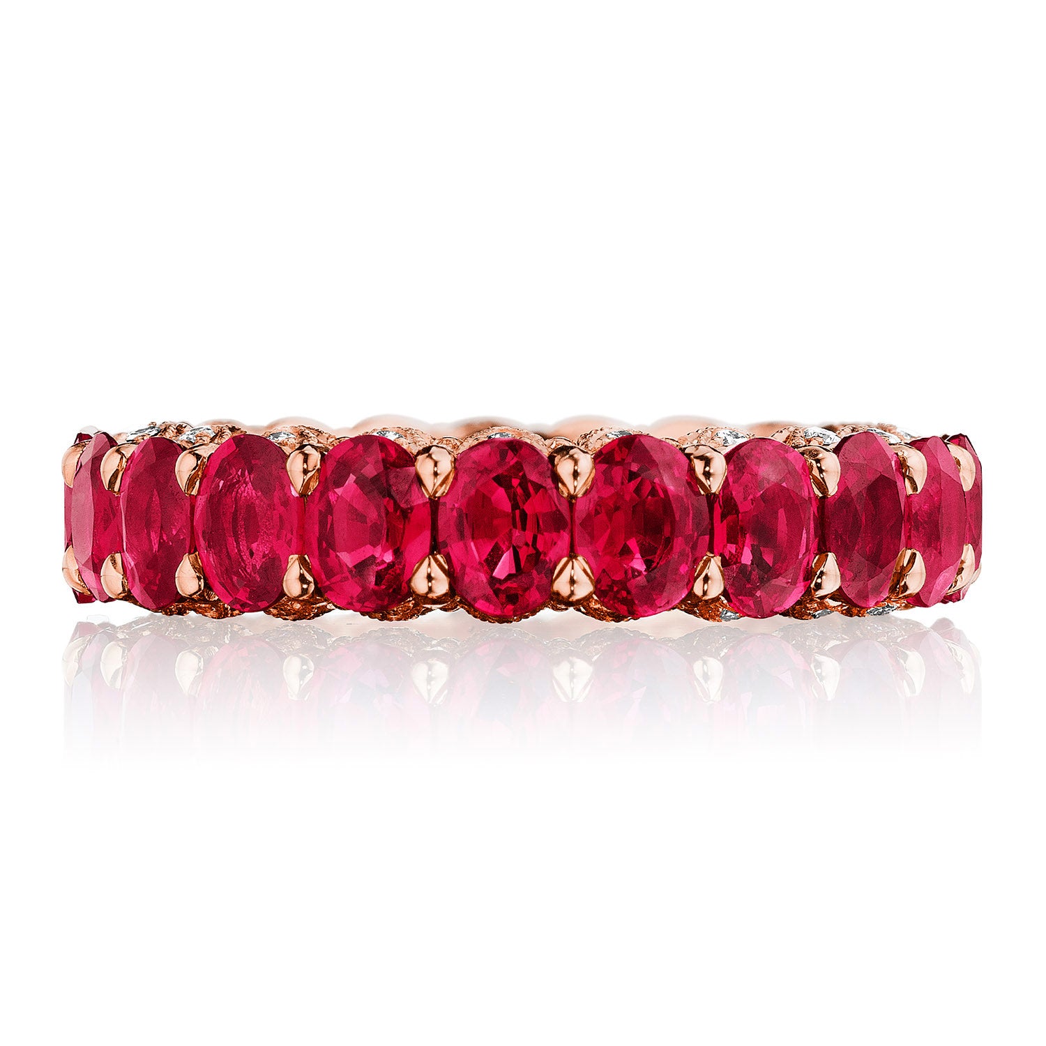 Oval Cut Ruby Eternity Band