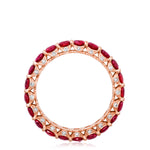 Oval Cut Ruby Eternity Band