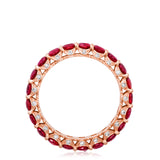 Oval Cut Ruby Eternity Band