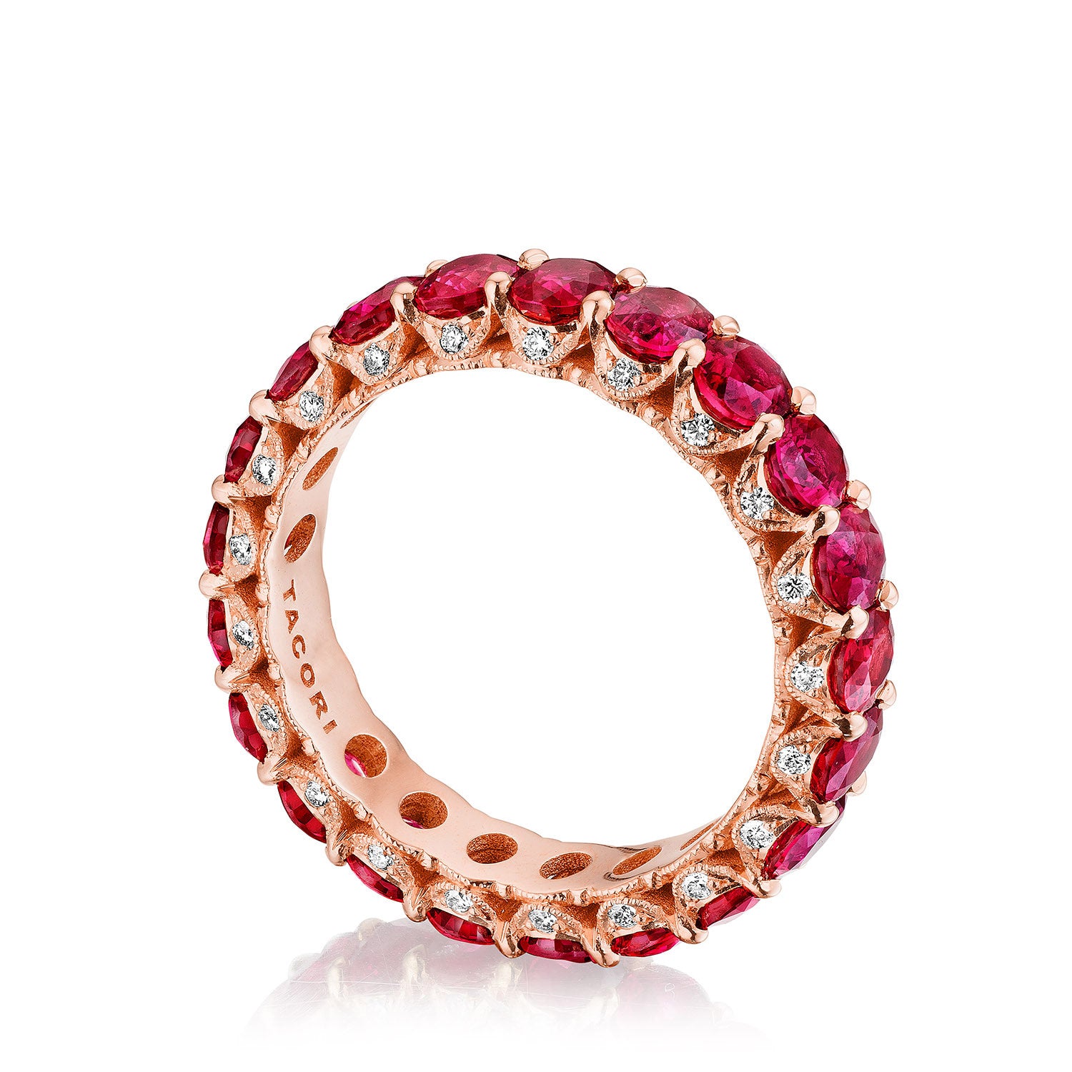 Oval Cut Ruby Eternity Band
