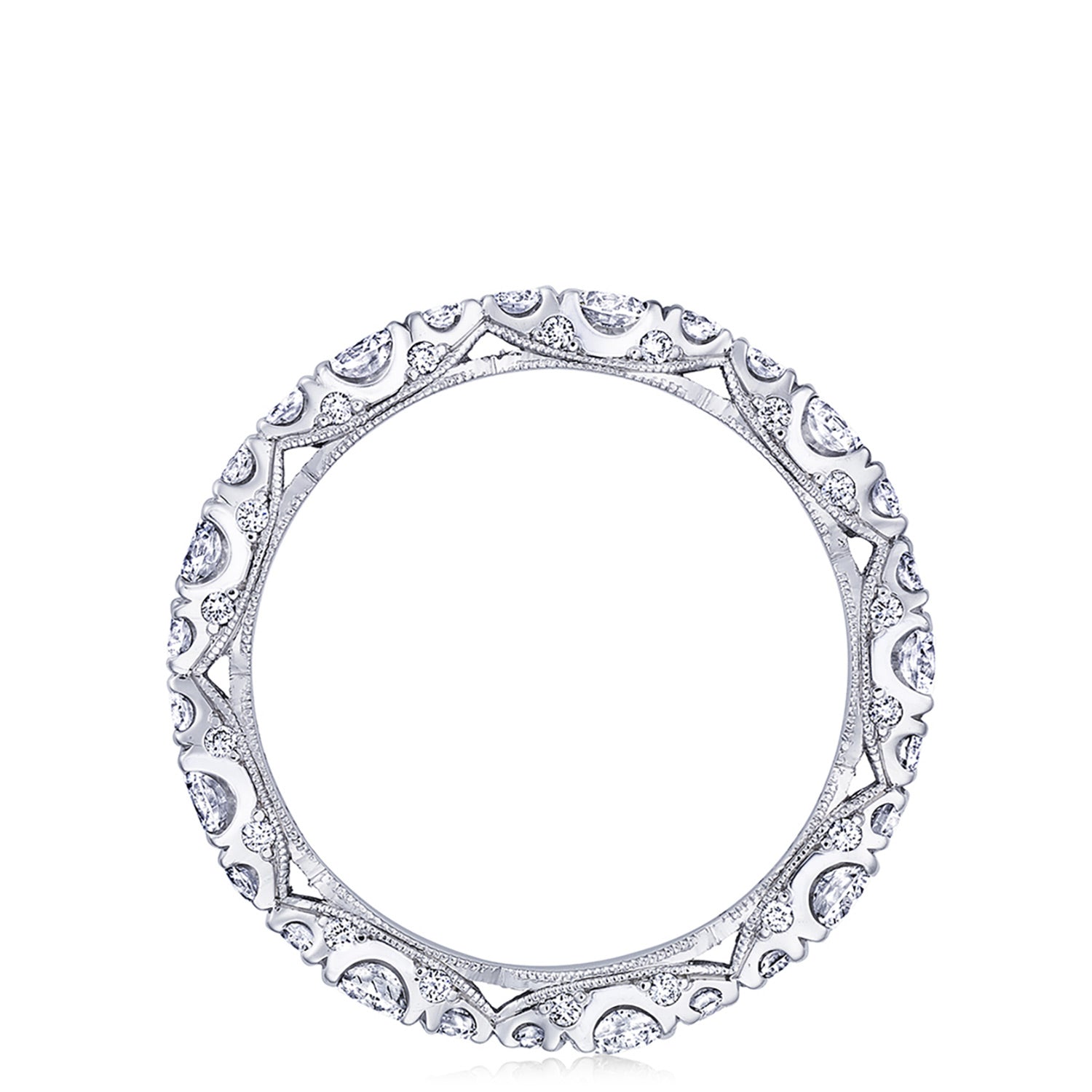 Marquise Shape Design Detail Wedding Band