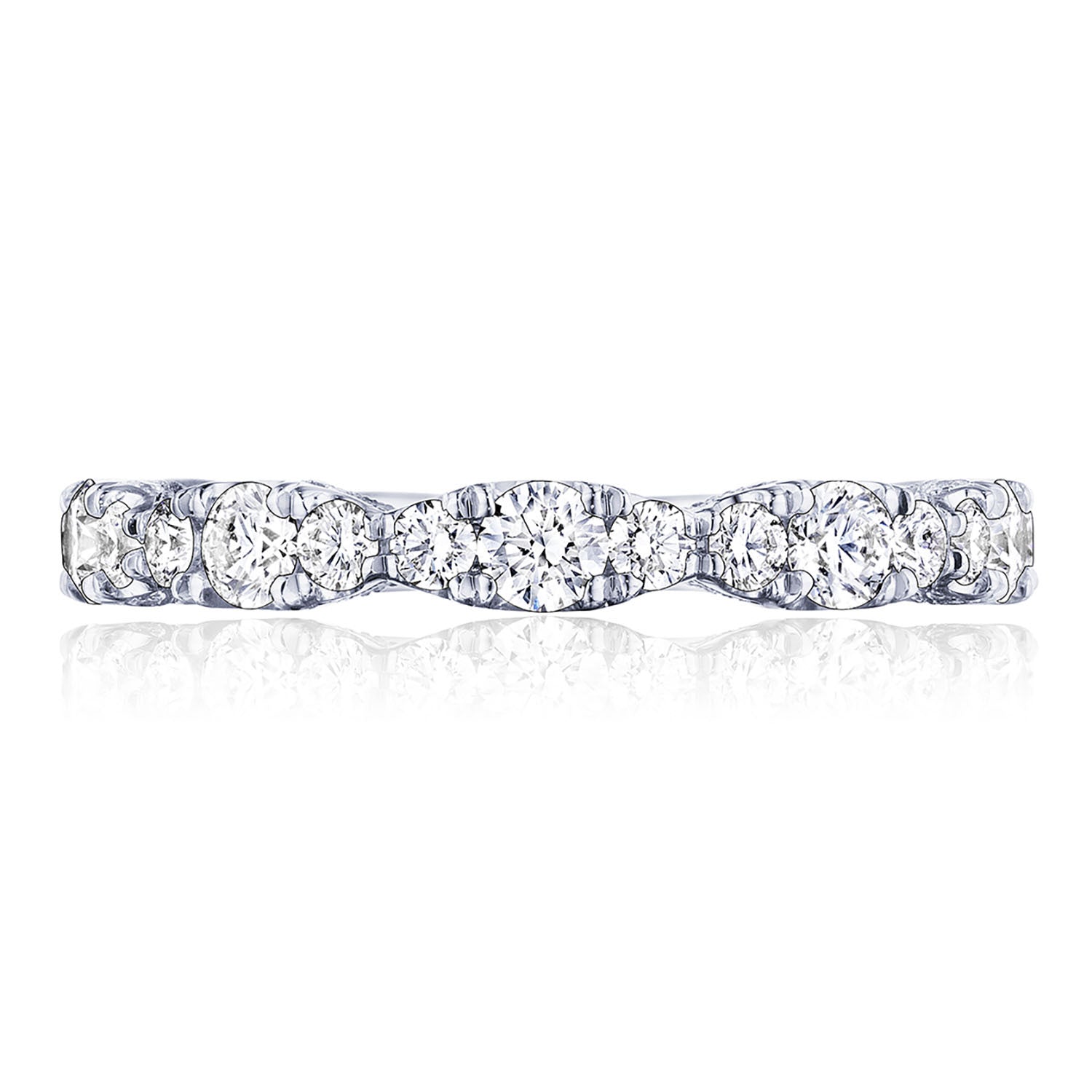 Marquise Shape Design Detail Wedding Band