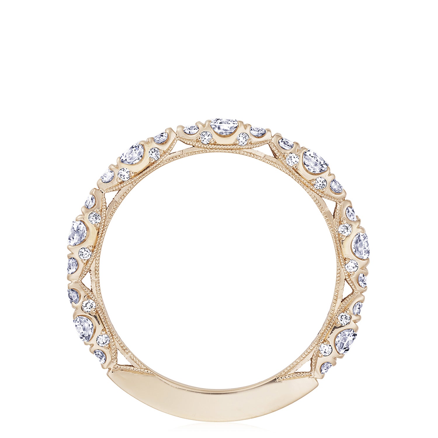 Marquise Shape Design Detail Wedding Band