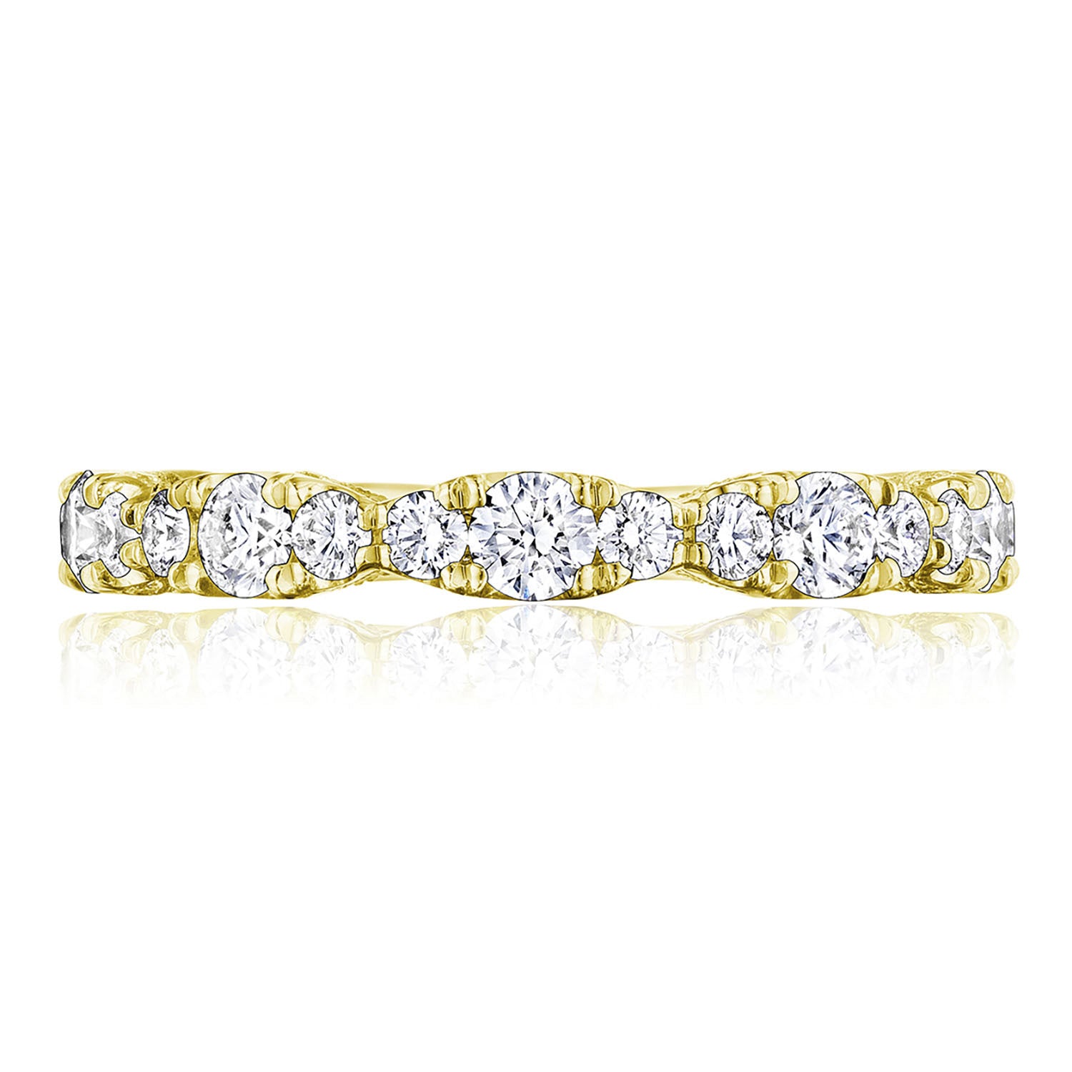 Marquise Shape Design Detail Wedding Band