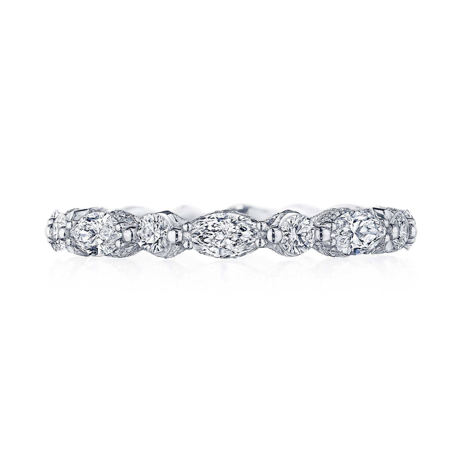 Marquise and Round Diamond Eternity Band