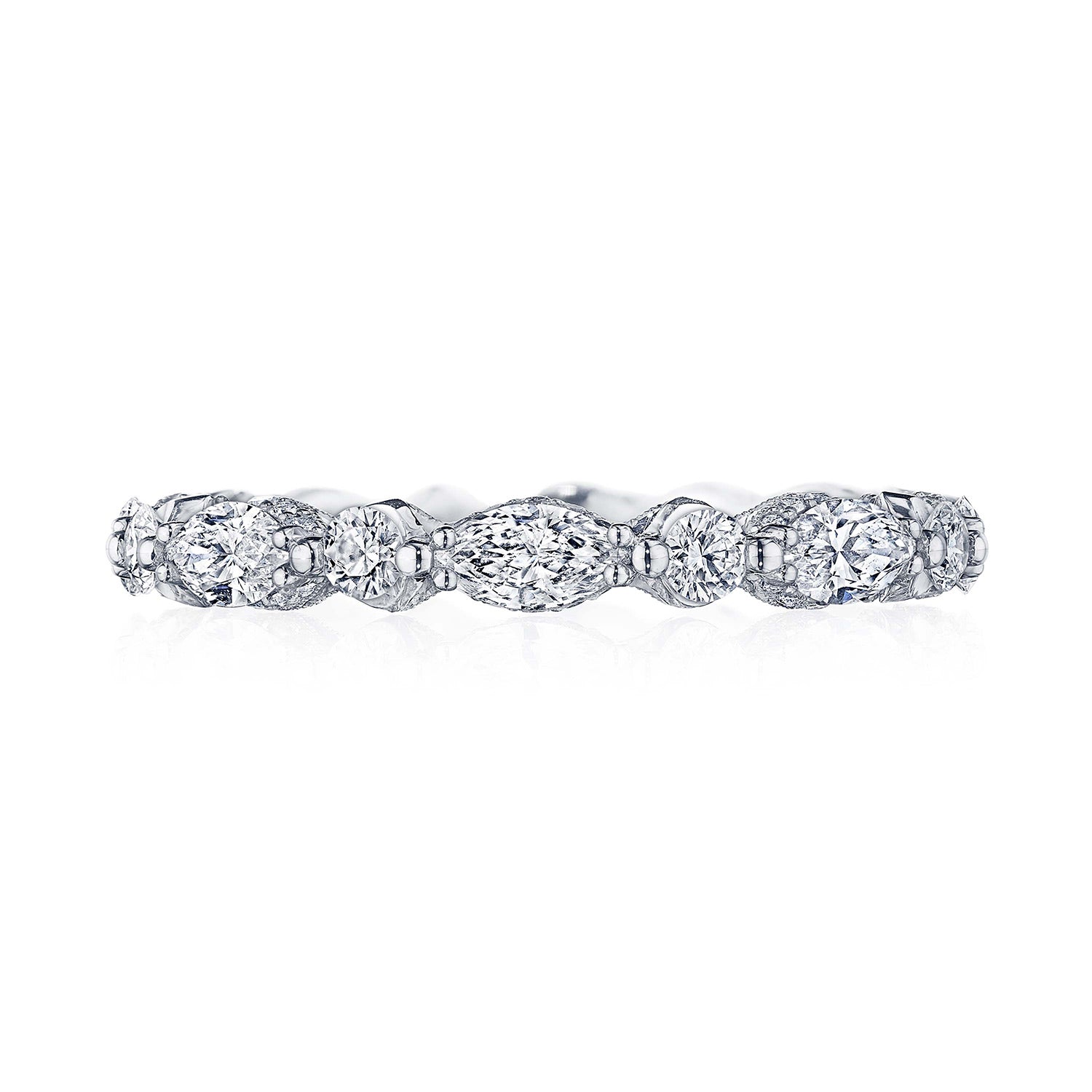 Marquise and Round Diamond Eternity Band