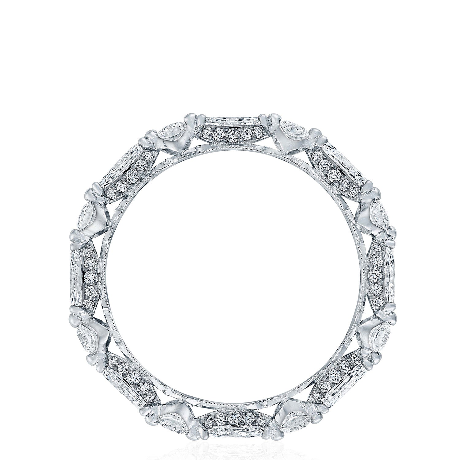 Marquise and Round Diamond Eternity Band