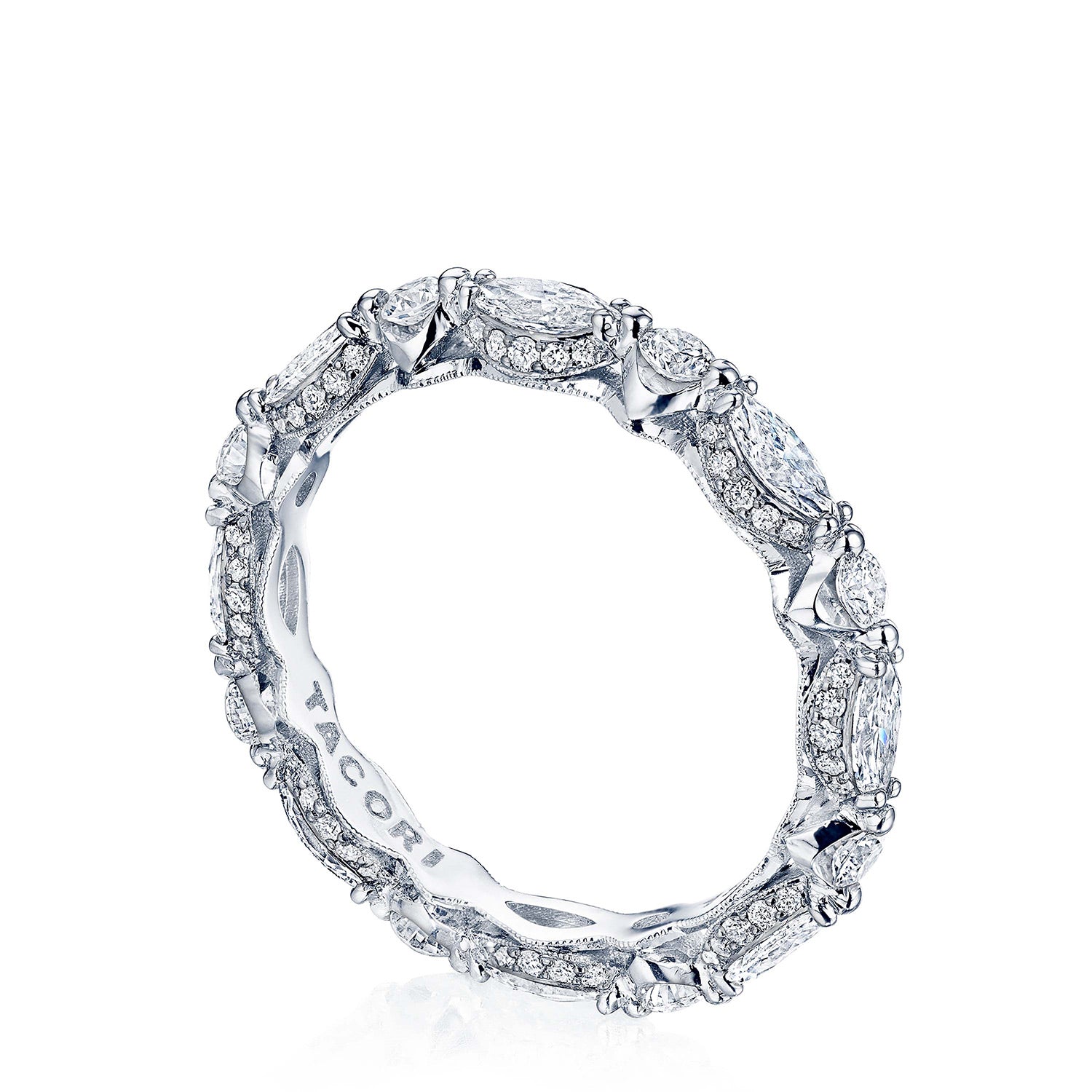 Marquise and Round Diamond Eternity Band