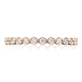 Round Bezel Droplet Wedding Band with Diamond