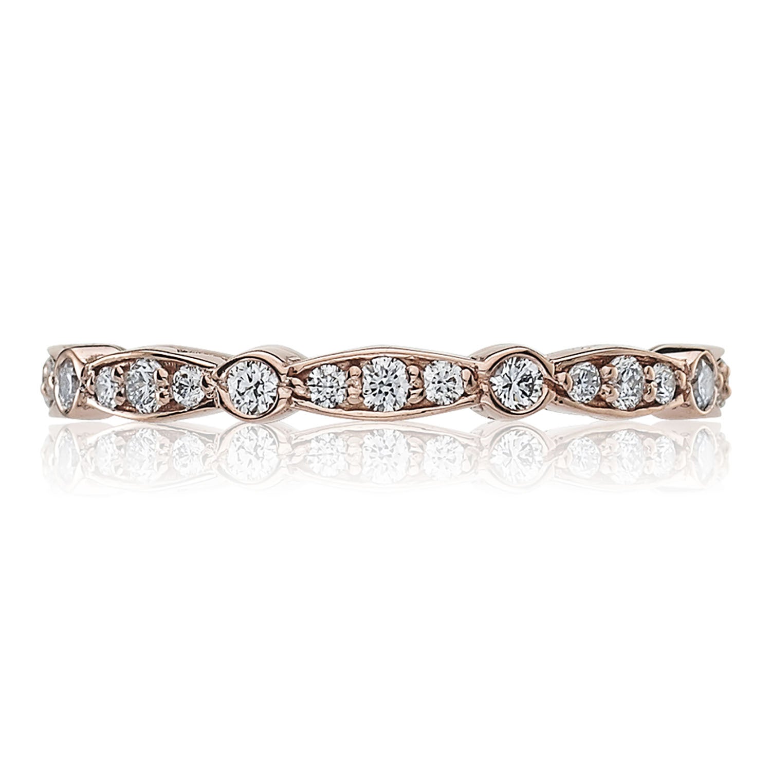 Marquise and Round Design Wedding Band