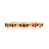 Marquise Design Wedding Band with Ruby