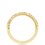 Marquise Design Wedding Band with Ruby