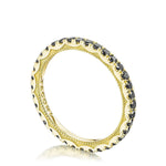 String of Black Diamonds Ring