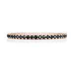 String of Black Diamonds Ring