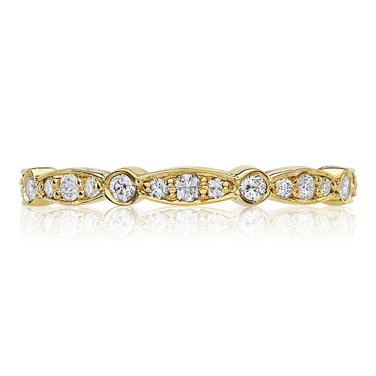 Marquise and Round Design Wedding Band
