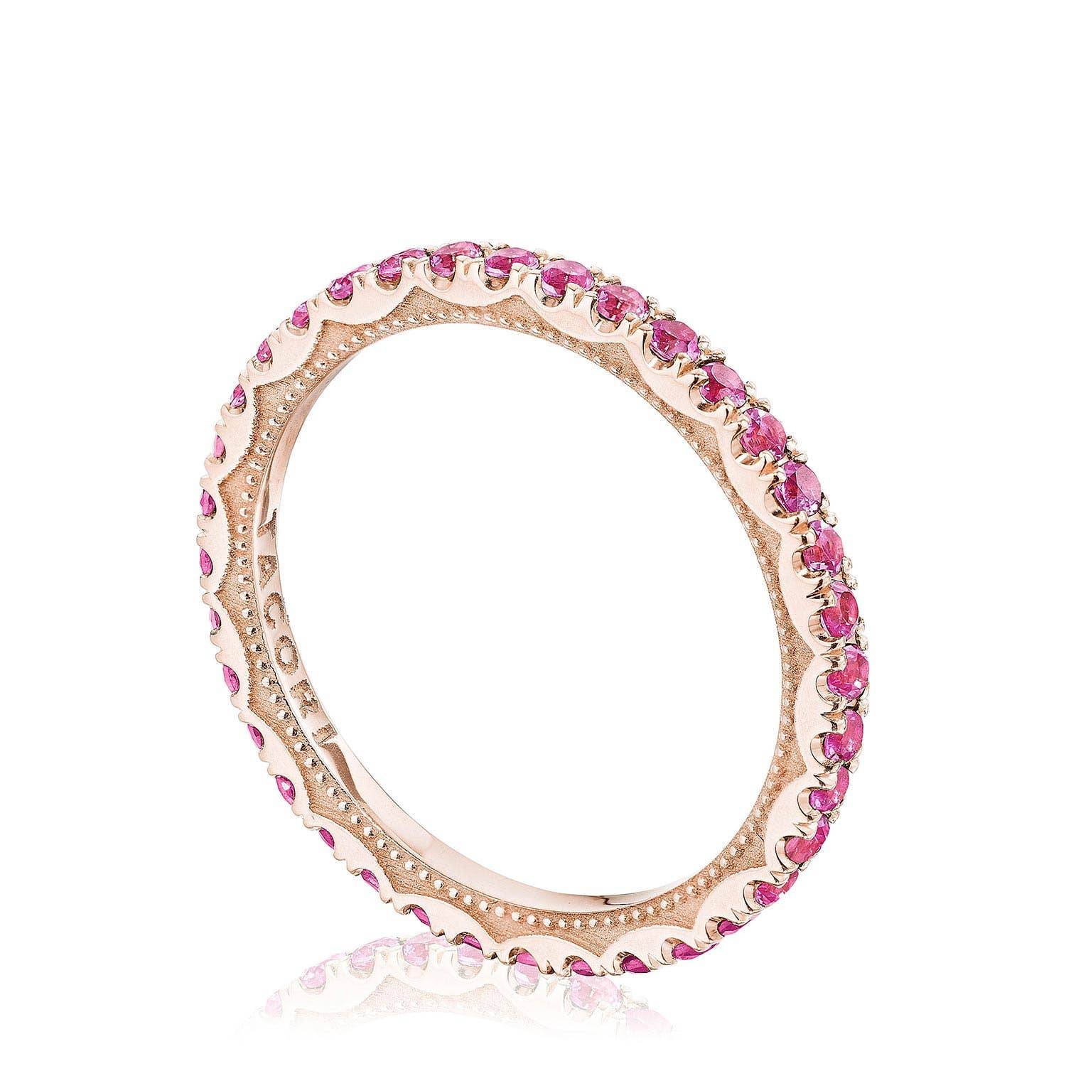 String of Pink Sapphires Ring
