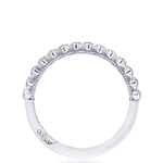 Round Bezel Droplet Wedding Band with Sapphire